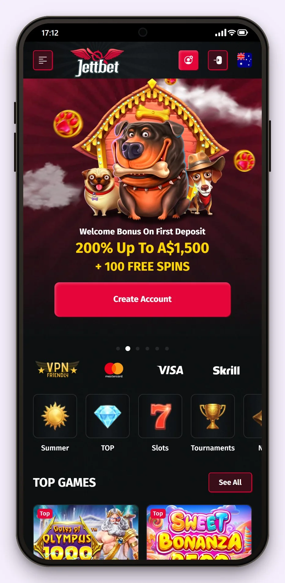 casinos that accept revolut australia: Jettbet lobby