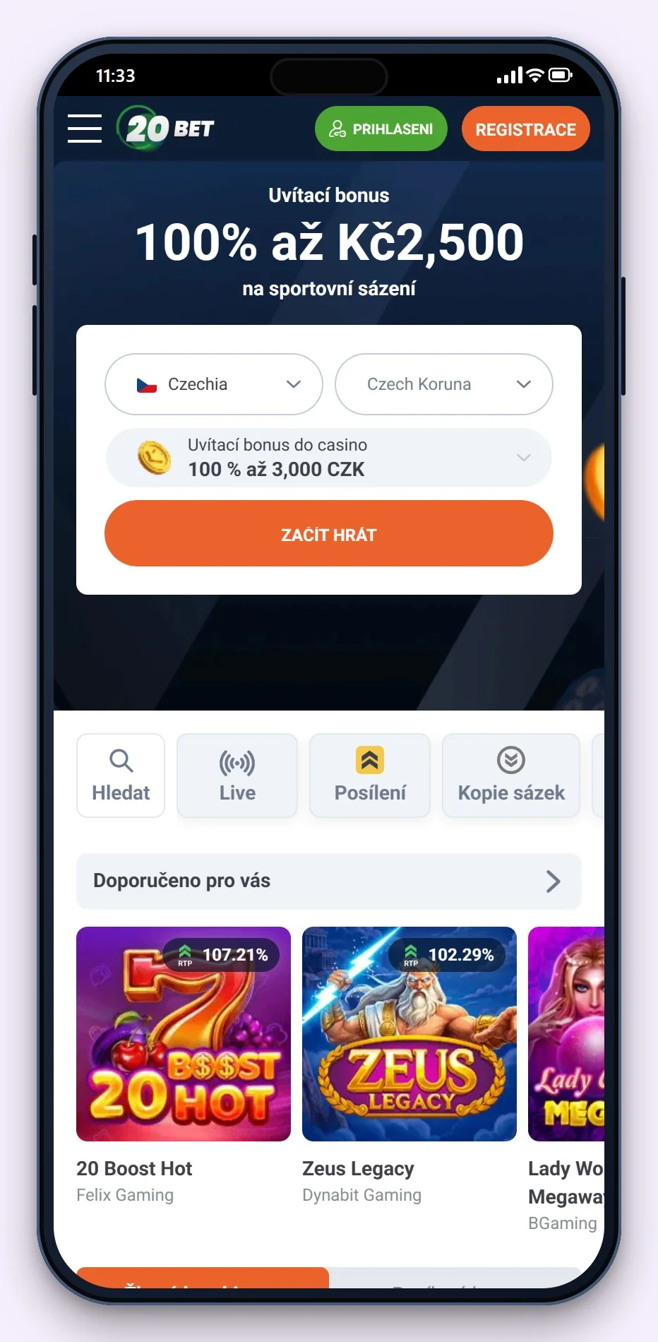 casino online revolut: úvodní stránka kasina 20Bet
