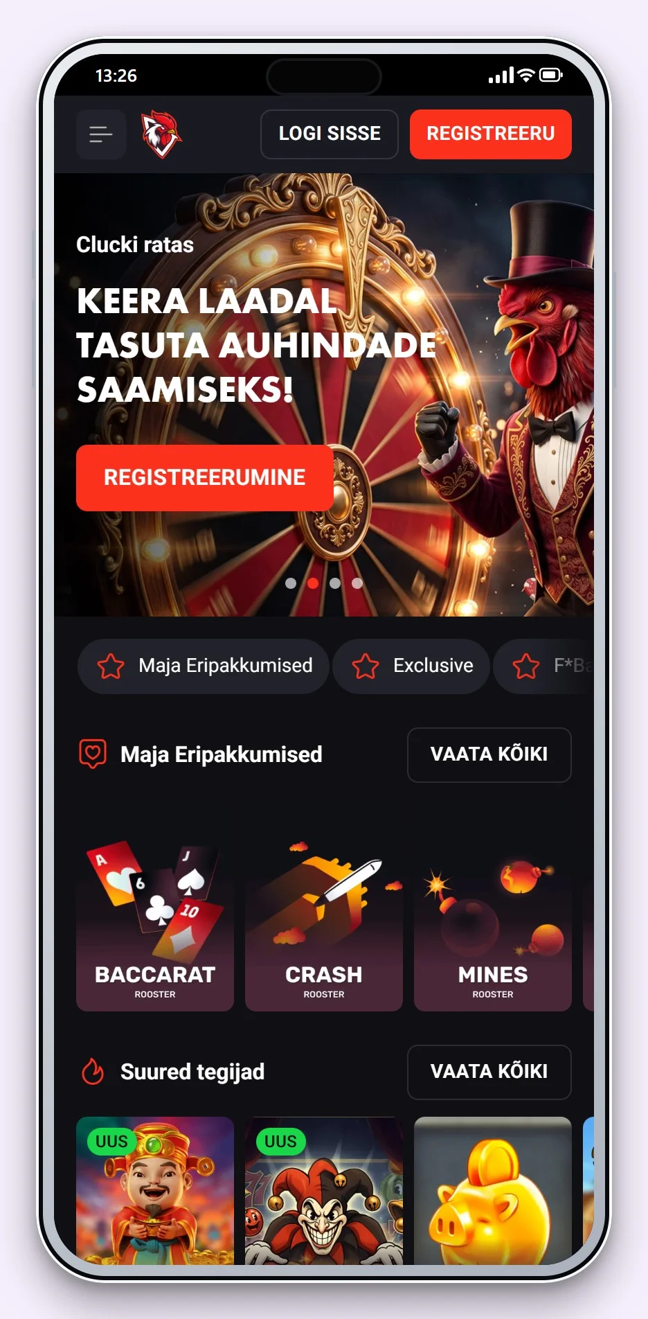revolut casino: Rooster Bet kasiino avaleht