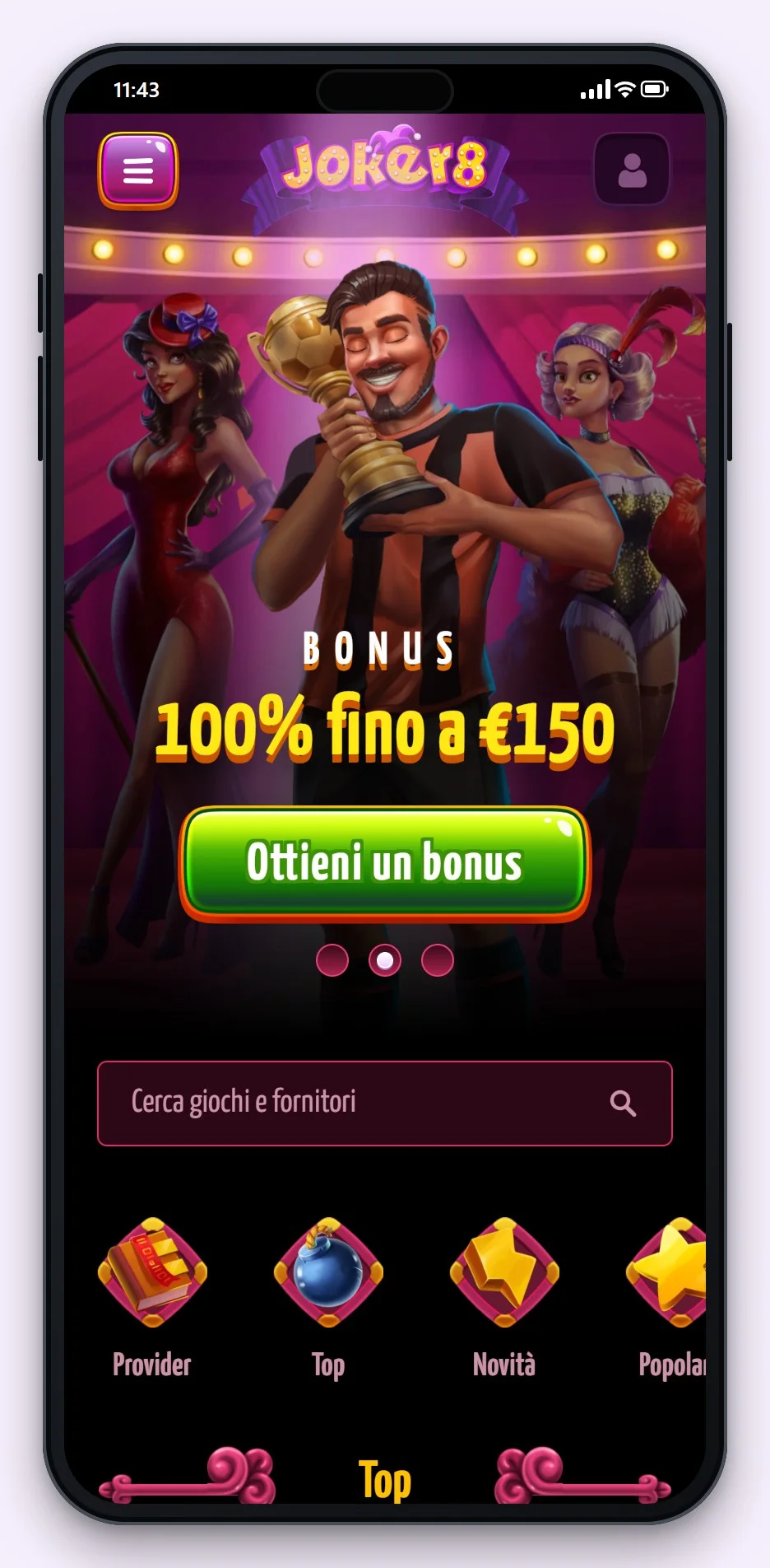 casino con revolut: la homepage del casinò Joker8