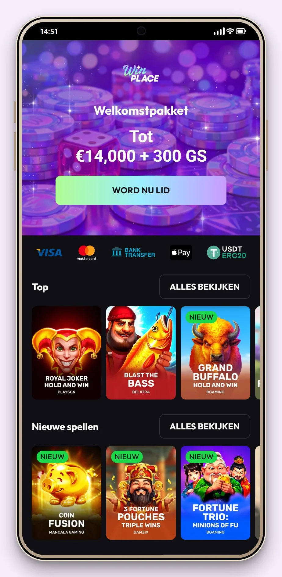 revolut casino: de startpagina van WinPlace