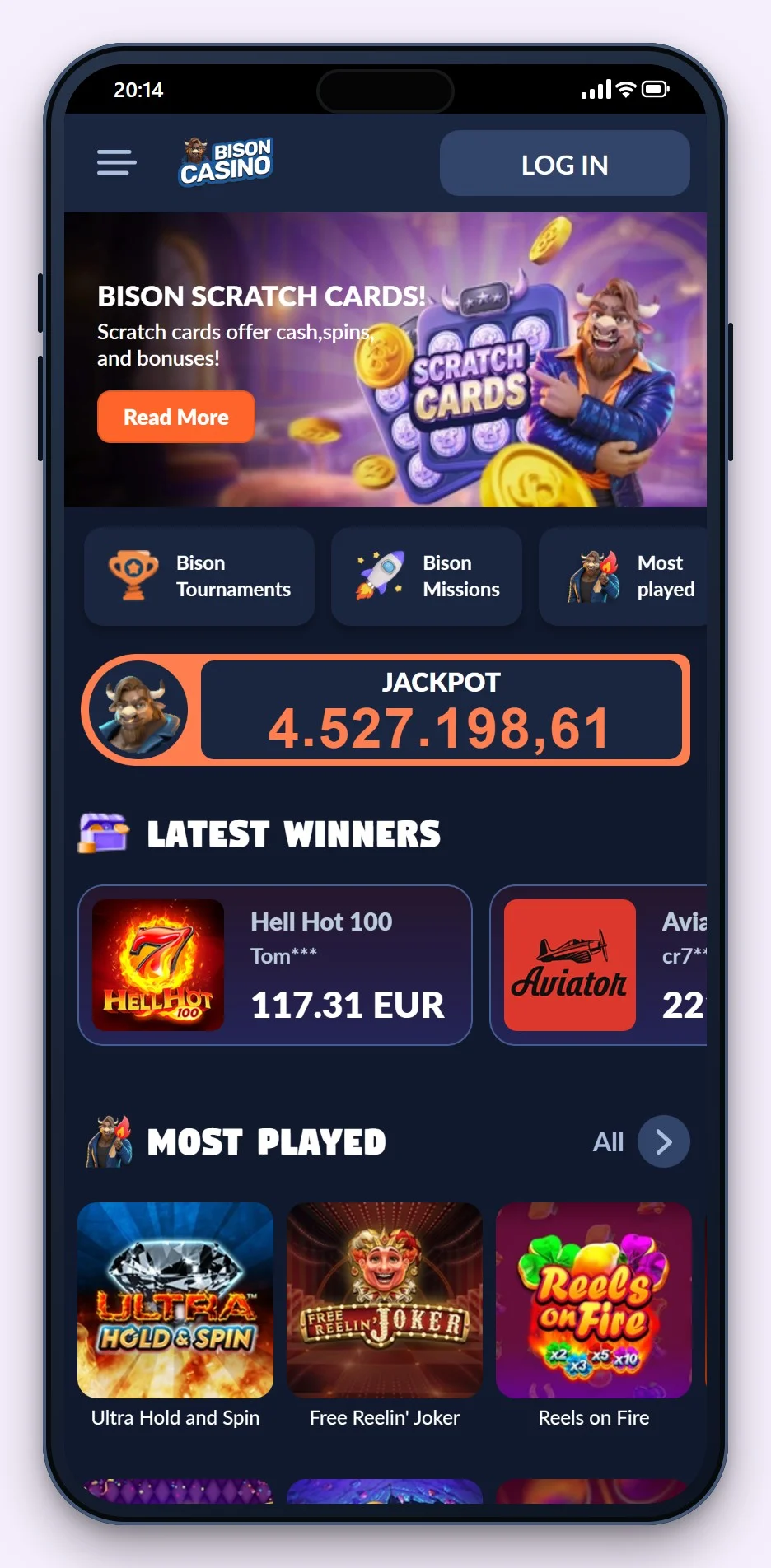 revolut casino: strona główna kasyna Bison Casino